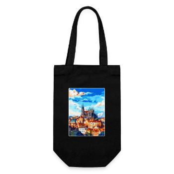 Kutná Hora Tschechische Republik Vintage Reiseposter - Geschenkbeutel für Flaschen - Schwarz - Vorne