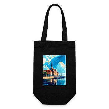 Rostock Allemagne Affiche de voyage vintage Souvenir WPA - Sac à bouteille - noir - Devant