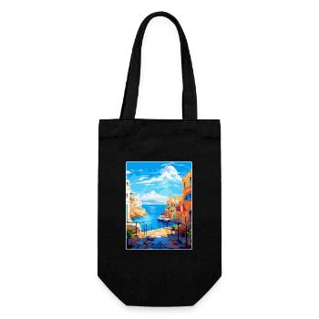 Héraklion Grèce Affiche de voyage vintage souvenir - Sac à bouteille - noir - Devant