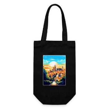 Toledo Spanien Vintage Reiseposter WPA Souvenir - Geschenkbeutel für Flaschen - Schwarz - Vorne