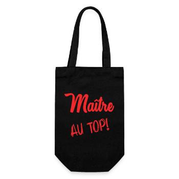 MASTER. MASTER. THANK YOU. THANK YOU MASTER - Gift Bag for Bottles - black - Front