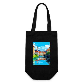 Ljubljana Slovénie Affiche de voyage vintage souvenir - Sac à bouteille - noir - Devant