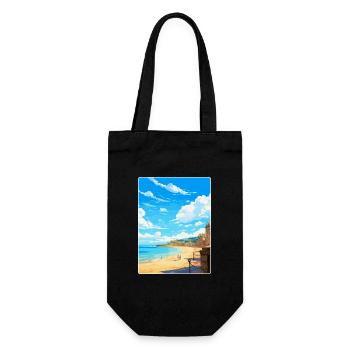 Saint Malo France Poster de voyage vintage souvenir - Sac à bouteille - noir - Devant