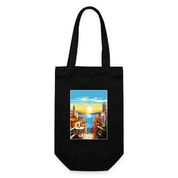 Malaga Espagne Affiche de voyage vintage WPA Souvenir - Sac à bouteille - noir - Devant