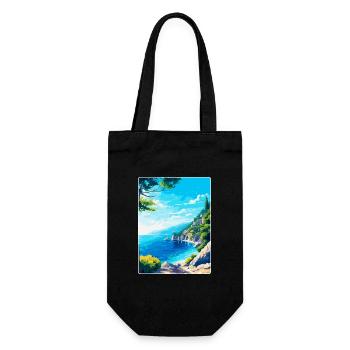 Brela Kroatien Vintage Reiseposter WPA Souvenir - Geschenkbeutel für Flaschen - Schwarz - Vorne