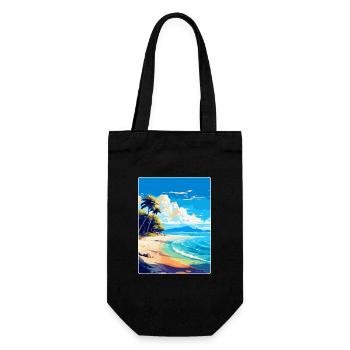 Strand Jakirusa Kroatien Vintage Reiseposter WPA - Geschenkbeutel für Flaschen - Schwarz - Vorne