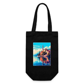 Lovran Kroatien Vintage Reiseplakat Souvenir WPA - Geschenkbeutel für Flaschen - Schwarz - Vorne