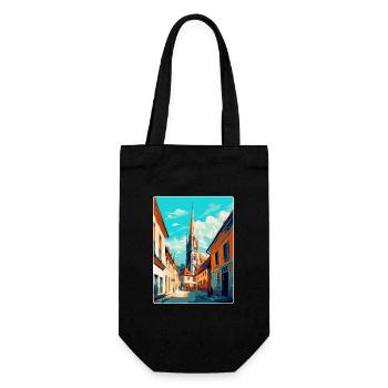 Osijek Kroatien Vintage Reiseplakat Souvenir WPA - Geschenkbeutel für Flaschen - Schwarz - Vorne