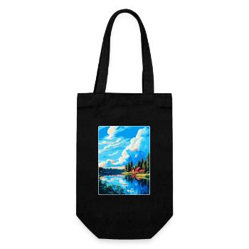 Falun Suède Affiche de voyage vintage WPA Souvenir - Sac à bouteille - noir - Devant
