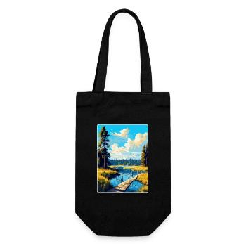 Bory Tucholskie Poland Vintage Travel Poster WPA - Gift Bag for Bottles - black - Front