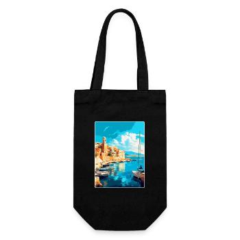 Héraklion Grèce Affiche de voyage vintage souvenir - Sac à bouteille - noir - Devant
