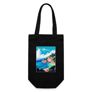 Punta Rata Kroatien Vintage Reiseplakat Souvenir - Geschenkbeutel für Flaschen - Schwarz - Vorne
