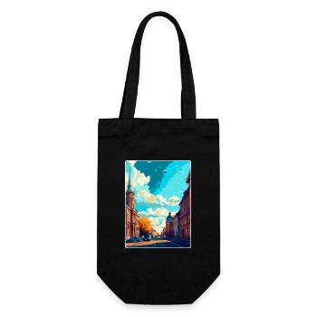 Lodz Pologne Affiche de voyage vintage WPA Art Souvenir - Sac à bouteille - noir - Devant