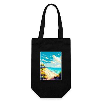 Strand Podrace Kroatien Vintage Reiseposter WPA - Geschenkbeutel für Flaschen - Schwarz - Vorne
