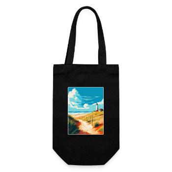 Insel Sylt Deutschland Vintage Reiseplakat Souvenir - Geschenkbeutel für Flaschen - Schwarz - Vorne
