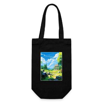 Ancient Olympi Greece Vintage Travel Poster WPA - Gift Bag for Bottles - black - Front
