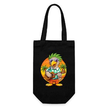 Lustige Adler Cartoon Sommer Strand Sonnenbrille Gitarre - Geschenkbeutel für Flaschen - Schwarz - Vorne