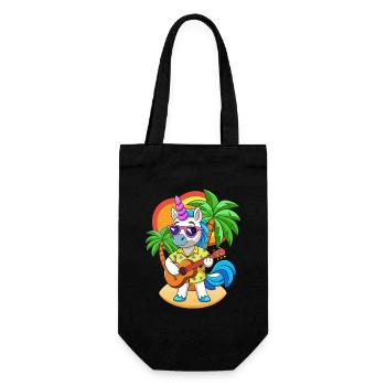 Lustige Einhorn Cartoon Sommer Strand Sonnenbrille - Geschenkbeutel für Flaschen - Schwarz - Vorne