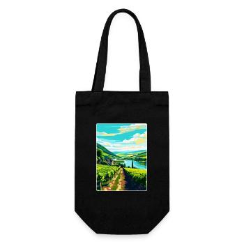 Affiche de voyage vintage de la vallée de la Moselle en Allemagne WPA - Sac à bouteille - noir - Devant