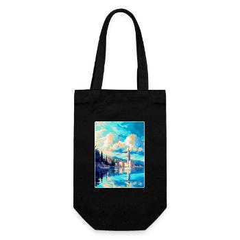 Split Kroatien Vintage Reiseplakat WPA Souvenir - Geschenkbeutel für Flaschen - Schwarz - Vorne
