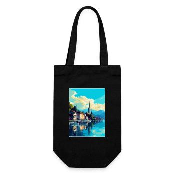 Bregenz Österreich Vintage Reiseplakat Souvenir WPA - Geschenkbeutel für Flaschen - Schwarz - Vorne