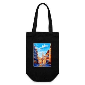 Bruxelles Belgique Poster de voyage vintage souvenir - Sac à bouteille - noir - Devant