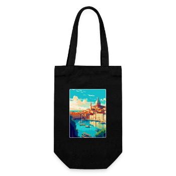 Marseille France Vintage Poster De Voyage Souvenir - Sac à bouteille - noir - Devant