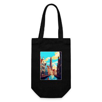 Anvers Belgique Affiche de voyage vintage Souvenir WPA - Sac à bouteille - noir - Devant