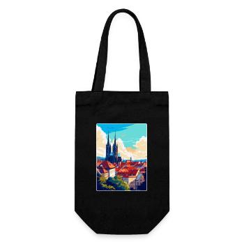 Brünn Tschechische Republik Vintage Reiseplakat Souvenir - Geschenkbeutel für Flaschen - Schwarz - Vorne