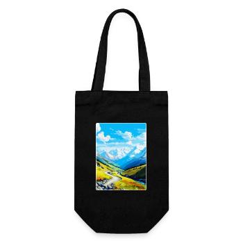 Stilfser Joch Italien Vintage Reiseposter WPA Souvenir - Geschenkbeutel für Flaschen - Schwarz - Vorne