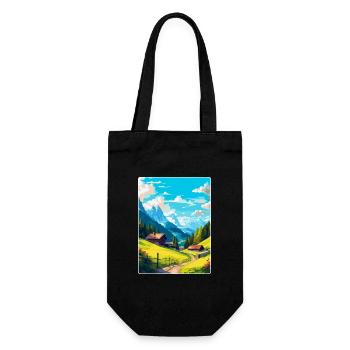 Appenzell Schweiz Vintage Reiseplakat WPA - Geschenkbeutel für Flaschen - Schwarz - Vorne