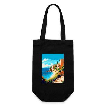 Costa Brava Spanien Vintage Reiseplakat Souvenir - Geschenkbeutel für Flaschen - Schwarz - Vorne