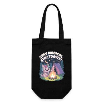 Stay Magical, Stay Toasty! - Gift Bag for Bottles - black - Front