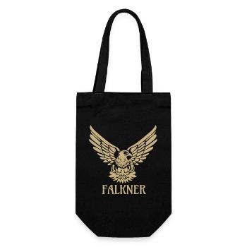 Falkner Falke Adler Greifvogel Falknerei Geschenk - Geschenkbeutel für Flaschen - Schwarz - Vorne