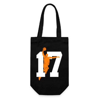 NUMMER 17 BASKETBALL 17. GEBURTSTAG - Geschenkbeutel für Flaschen - Schwarz - Vorne