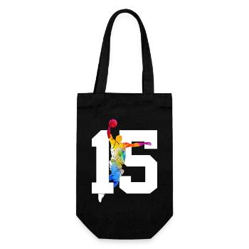 NUMÉRO 15 BASKETBALL 15E ANNIVERSAIRE - Sac à bouteille - noir - Devant