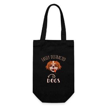 Facilement distrait par les chiens - Sac à bouteille - noir - Devant
