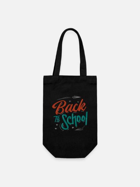 Back to school - Gift Bag for Bottles - black