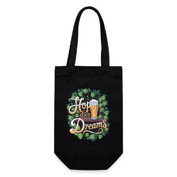 Hops And Dreams - Gift Bag for Bottles - black - Front