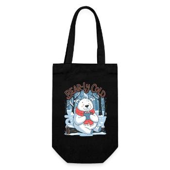 Bear-ly Cold - Gift Bag for Bottles - black - Front