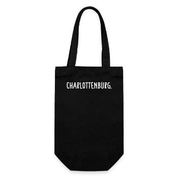 Charlottenburg Berlin Bezirk Fancy - Geschenkbeutel für Flaschen - Schwarz - Vorne