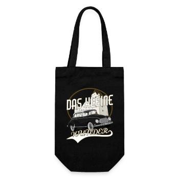 Vintage Oldtimer Das kleine Wunder aus Ingolstadt - Geschenkbeutel für Flaschen - Schwarz - Vorne