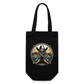 Western Logo 1 - Gift Bag for Bottles - black - Front