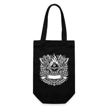 Grill BBQ Logo - Gift Bag for Bottles - black - Front
