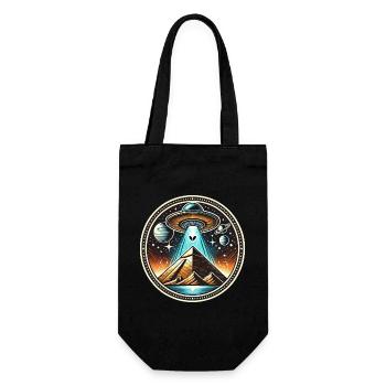 Logo des pyramides extraterrestres OVNI - Sac à bouteille - noir - Devant
