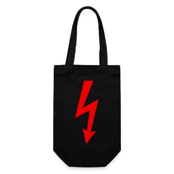 Blitz Logo - Geschenkbeutel für Flaschen - Schwarz - Vorne
