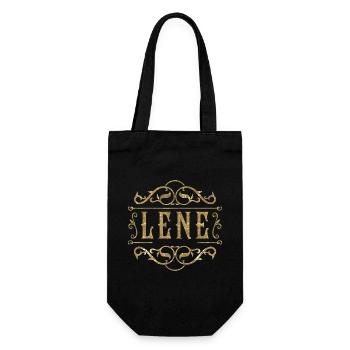 Lene gold - Geschenkbeutel für Flaschen - Schwarz - Vorne