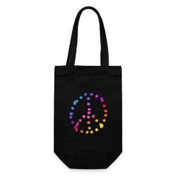 PEACESYMBOLYMUTICKOLOR - Gift Bag for Bottles - black - Front