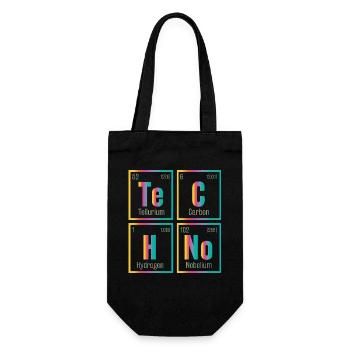 Techno Element House Musik - Geschenkbeutel für Flaschen - Schwarz - Vorne