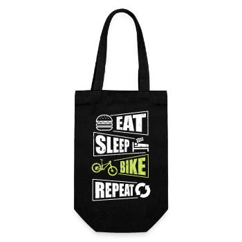 EAT SLEEP BIKE REPEAT - Geschenkbeutel für Flaschen - Schwarz - Vorne